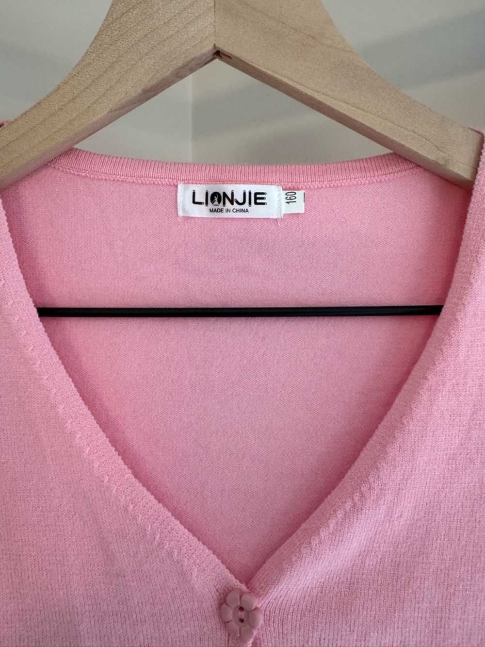 Laline Pink Ruffle Button Cardigan - Picture 3 of 3